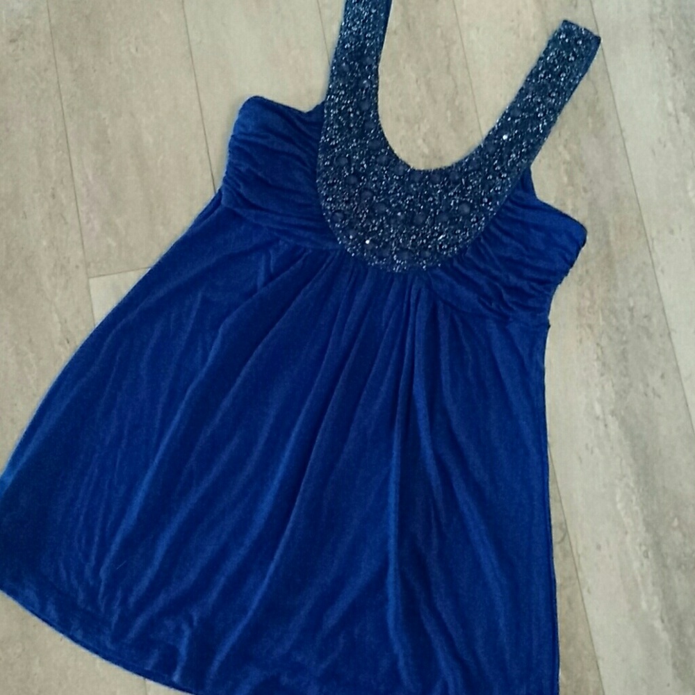 SOPRANO Tank Top with Bead Detail